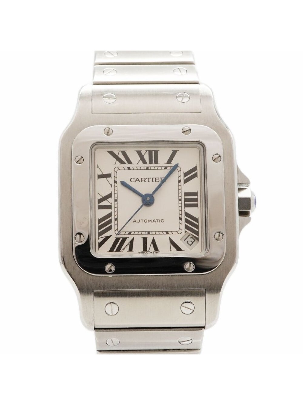 Cartier Santos Garbe XL Silver Dial Watch